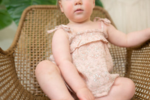 Babys Breath Floral Ruffle Top & Bloomer