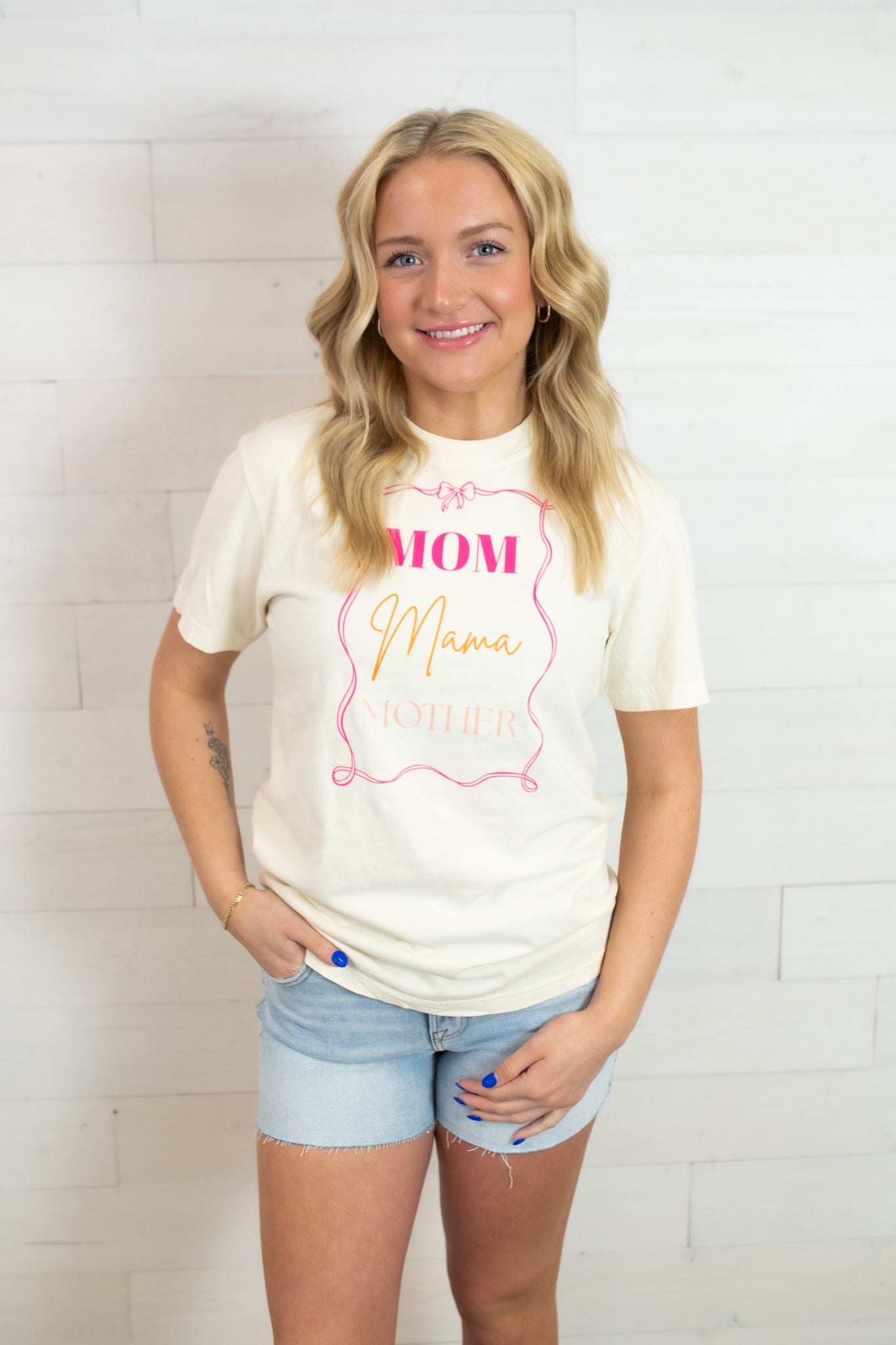 Mom Mama Mother Graphic Tee Ivory