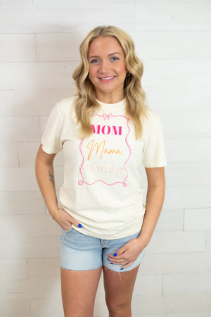 Mom Mama Mother Graphic Tee Ivory