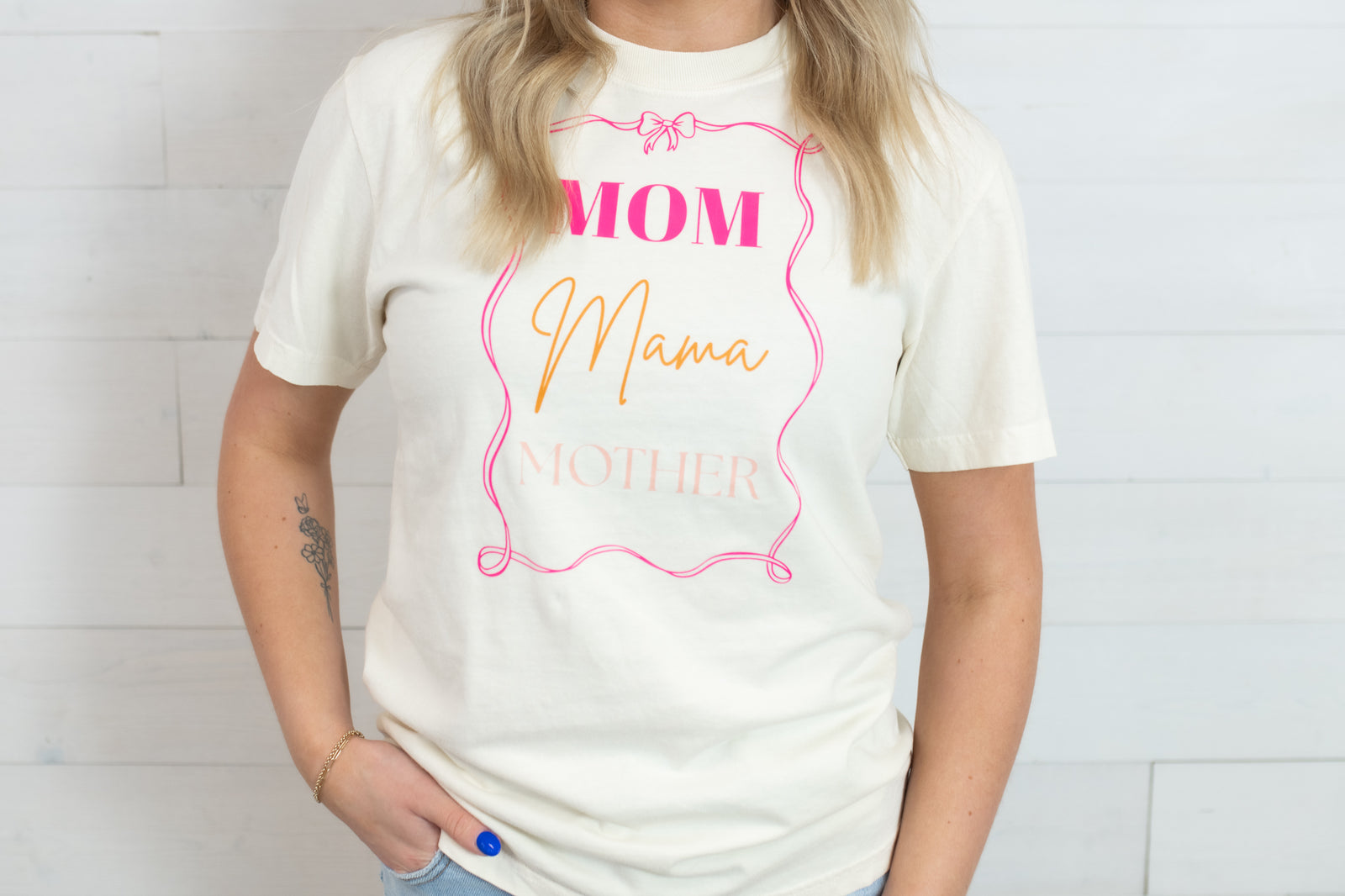 Mom Mama Mother Graphic Tee Ivory