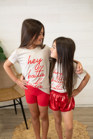 Hey Batta Batta Swing Tan Graphic Tee Kids