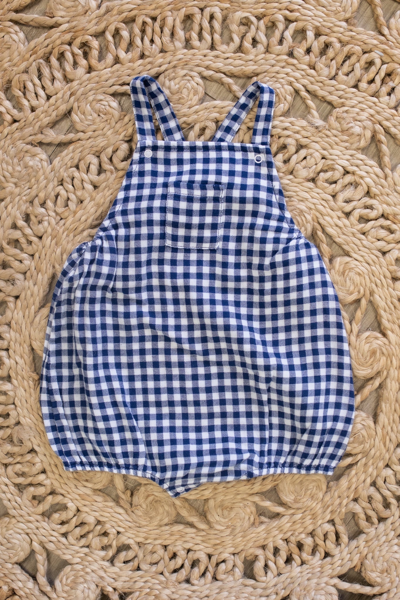 Sunsuit Navy Gingham