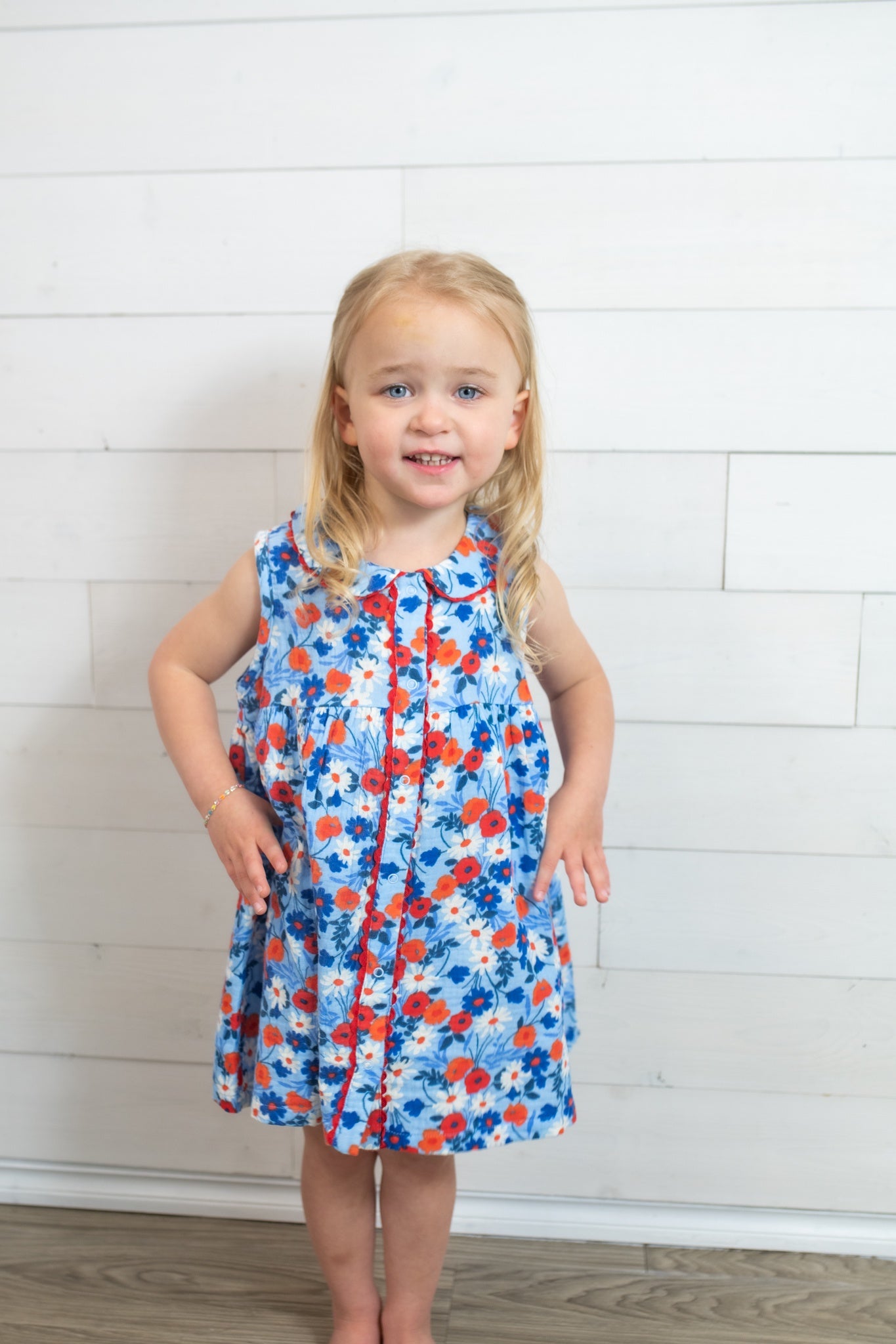 Jill Peter Pan Button Dress Poppy Days