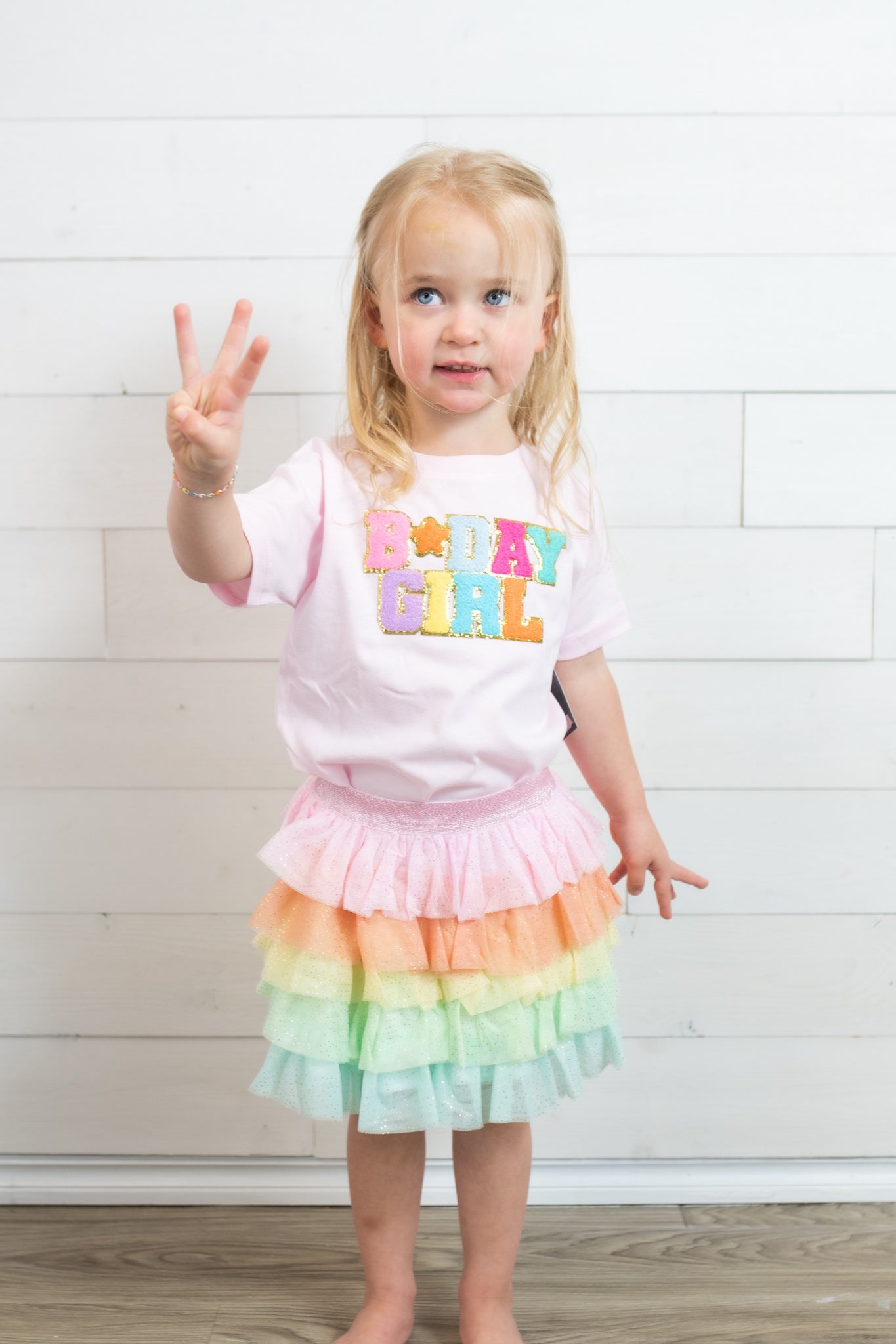 Birthday Girl SS Graphic Tee Pink