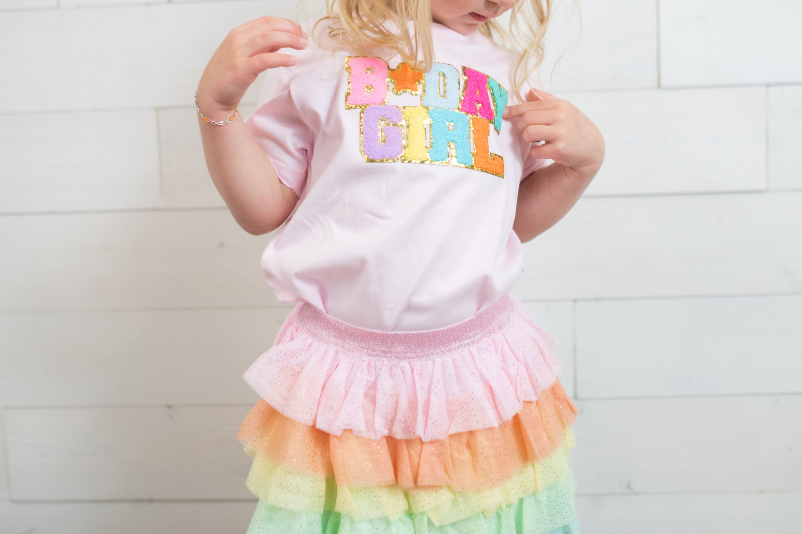 Birthday Girl SS Graphic Tee Pink