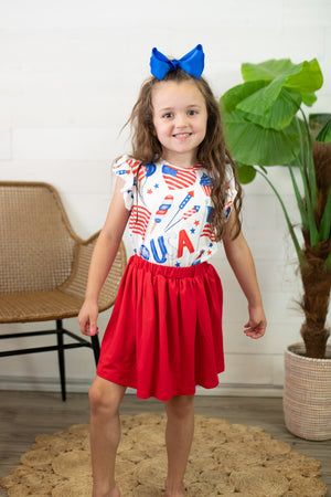 Party in the USA Ruffle Sleeve Tee