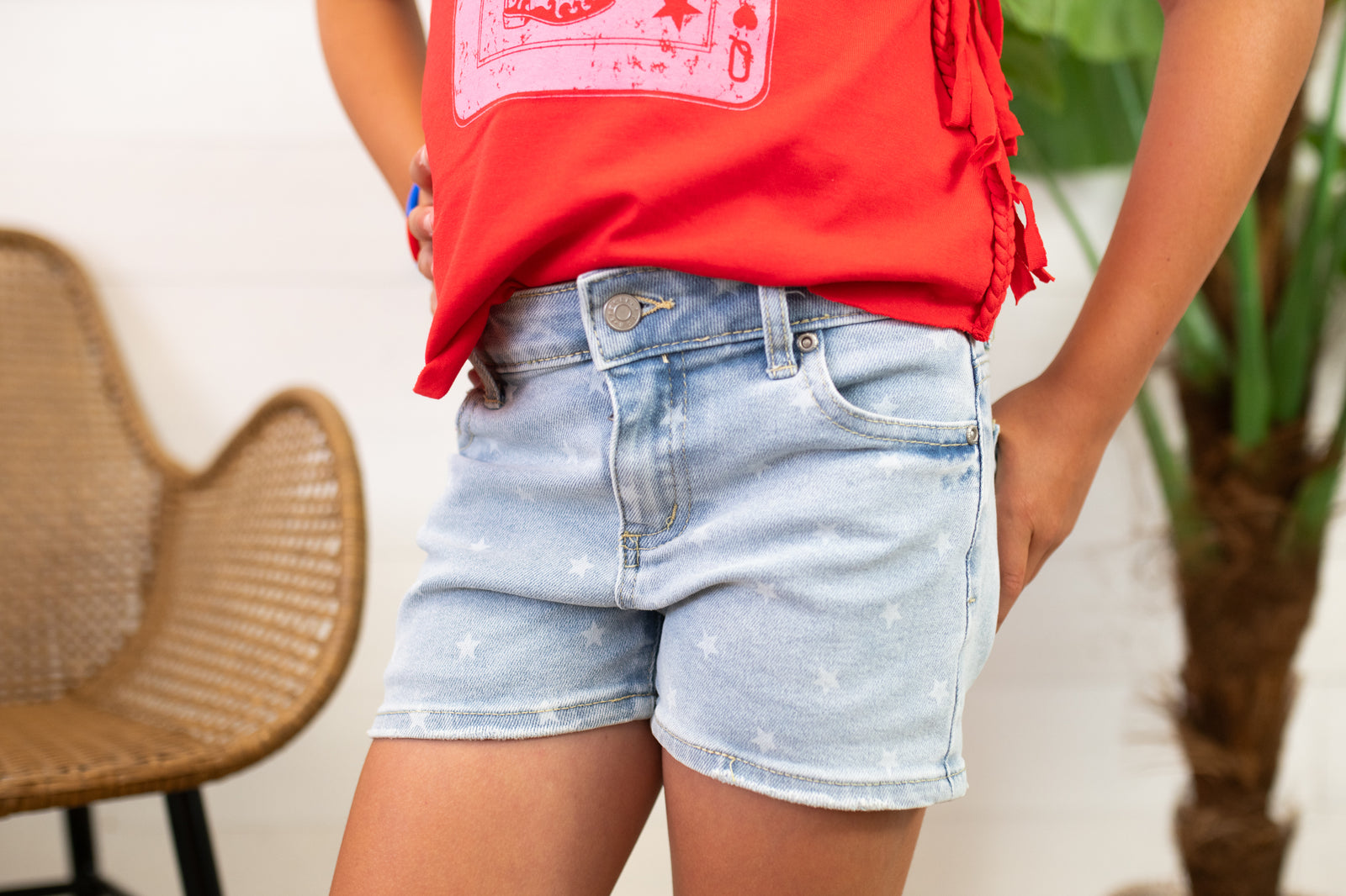 Brittany Star Slim Midrise Shorts