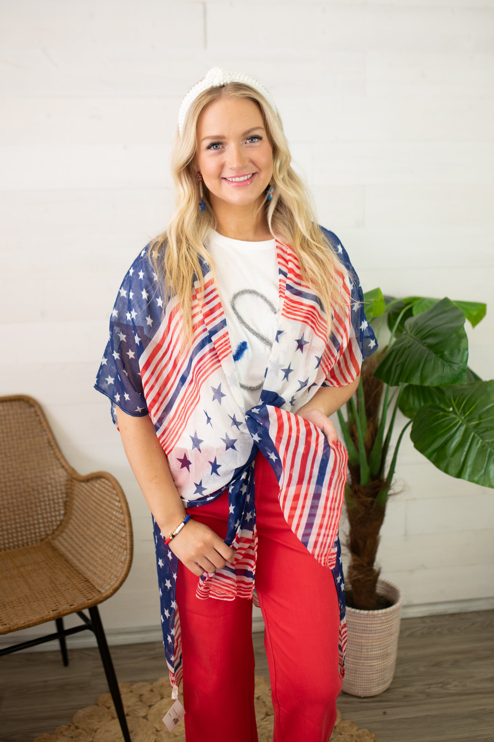 USA Kimono Featuring Stars & Stripes Details