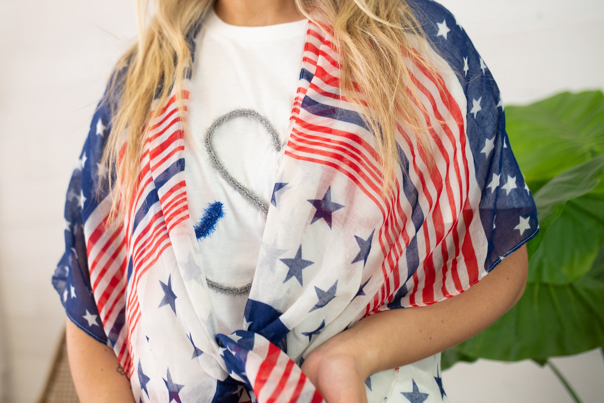 USA Kimono Featuring Stars & Stripes Details