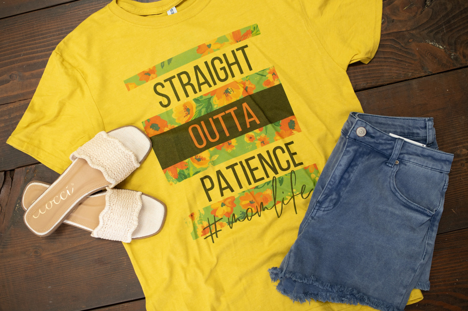 Straight Out Of Patience #mom life-Yellow