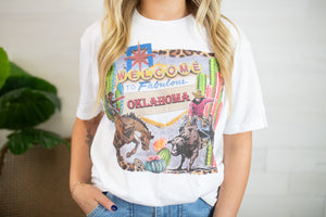 Welcome to Fabulous Oklahoma Graphic Tee-White