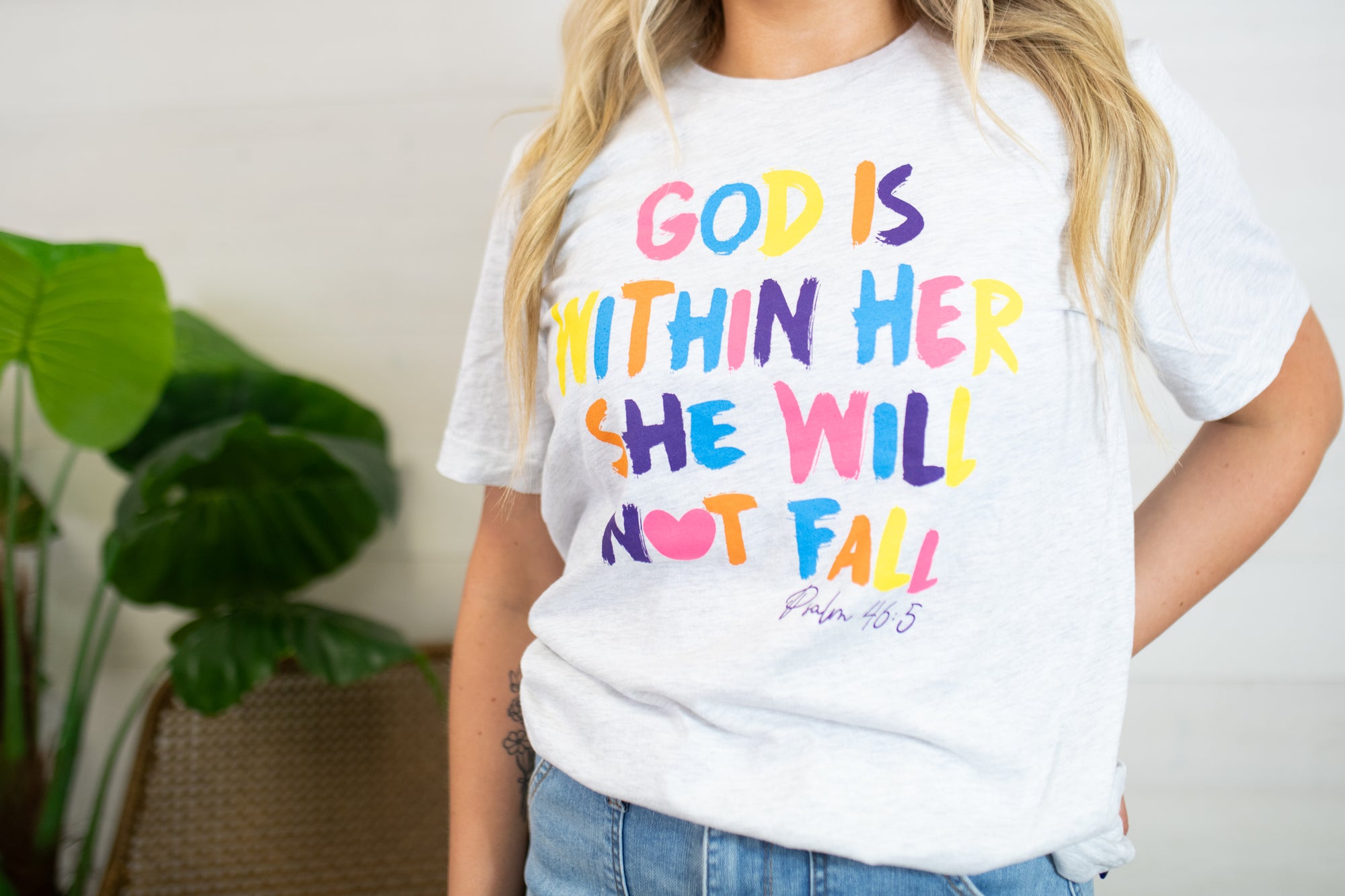 God Is With Her She Will Not Fall-Grey