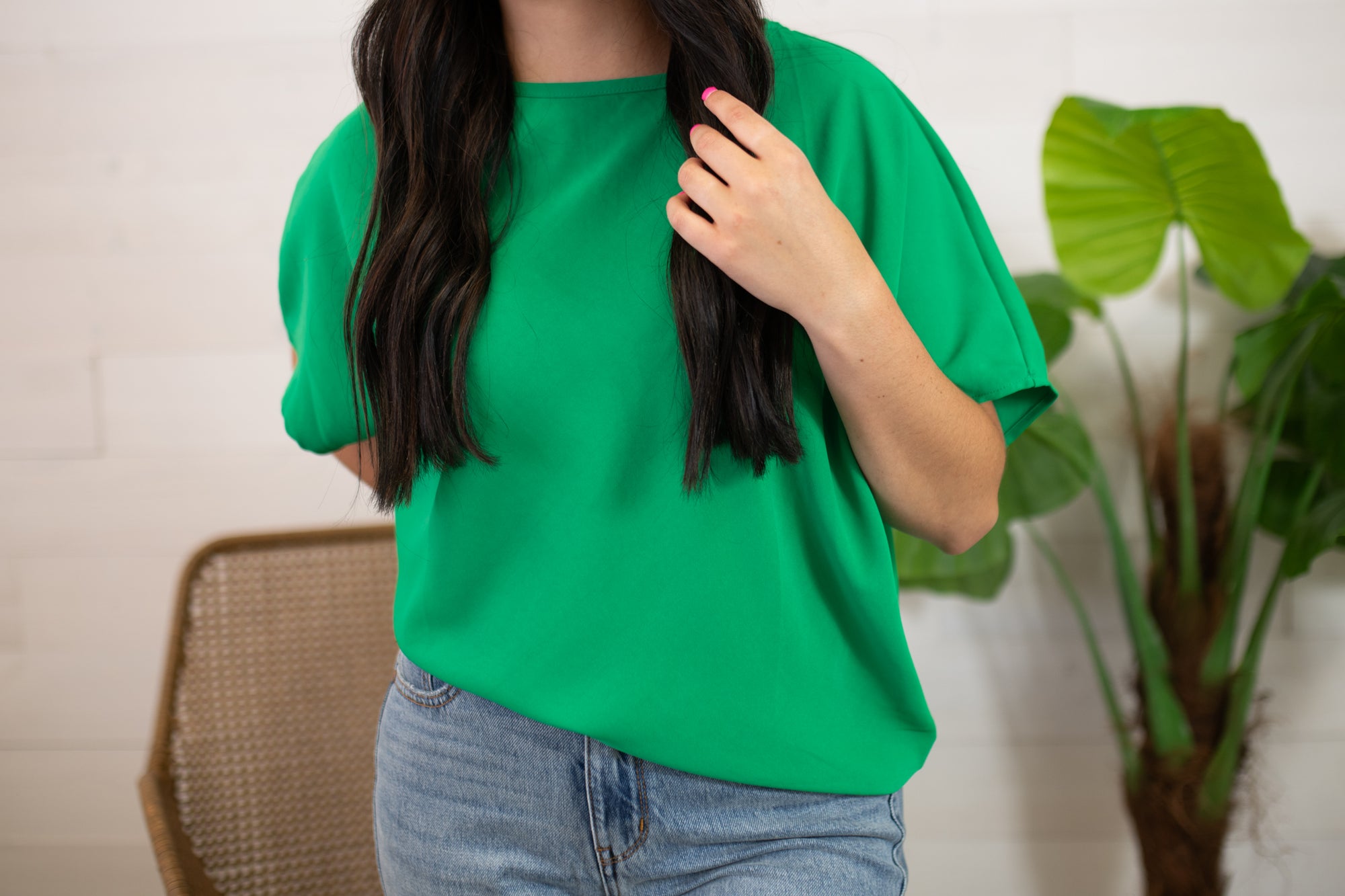 1/2 Sleeve Kelly Green Top