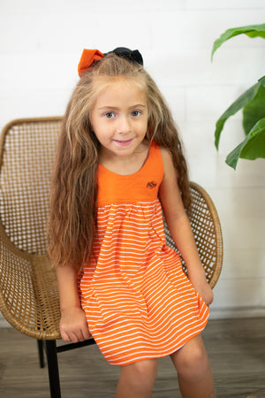 OSU Orange Striped Sundress