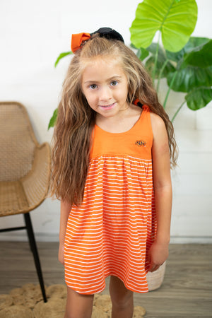 OSU Orange Striped Sundress