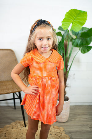 OSU Orange Polka Dot Peter Pan Dress