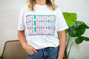 Oklahoma Oklahoma Oklahoma Graphic Tee-White