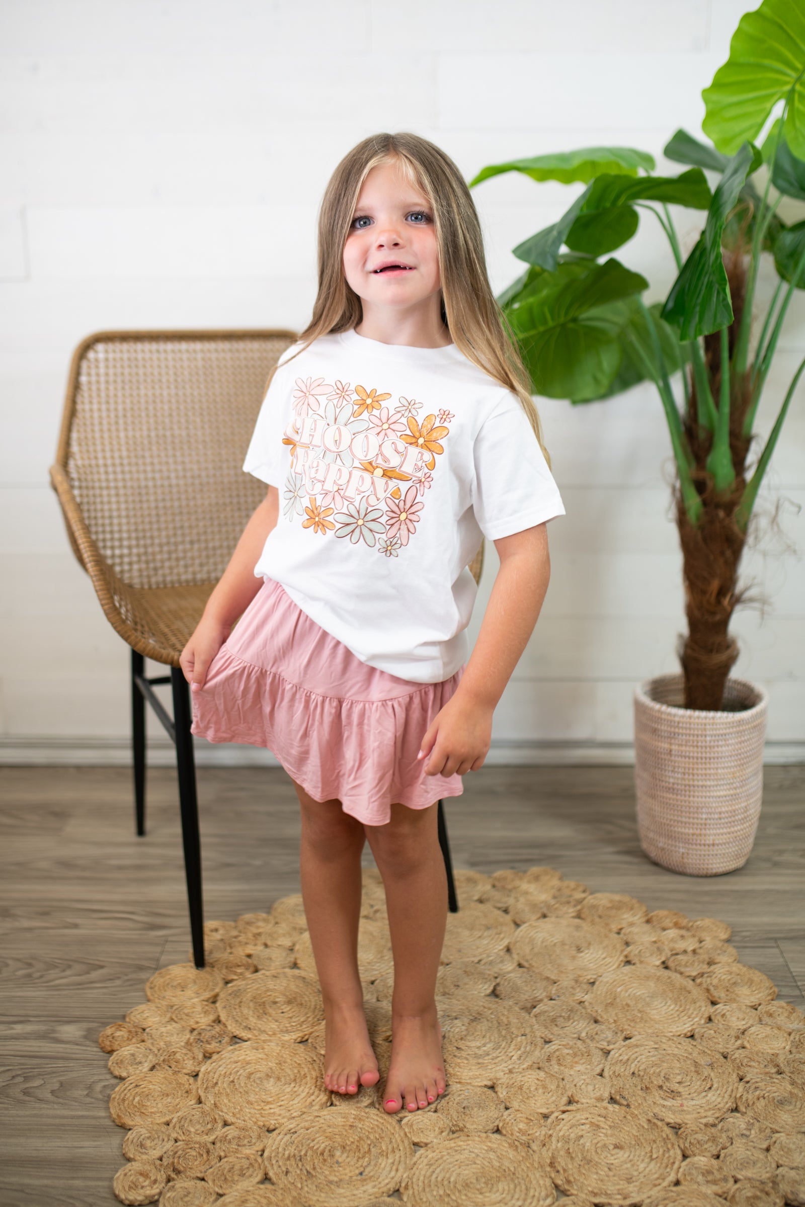 Tiered Ruffle Skirt-Autumn Blush