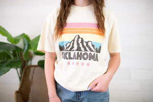 Oklahoma Mountains Graphic Tee-Ivory