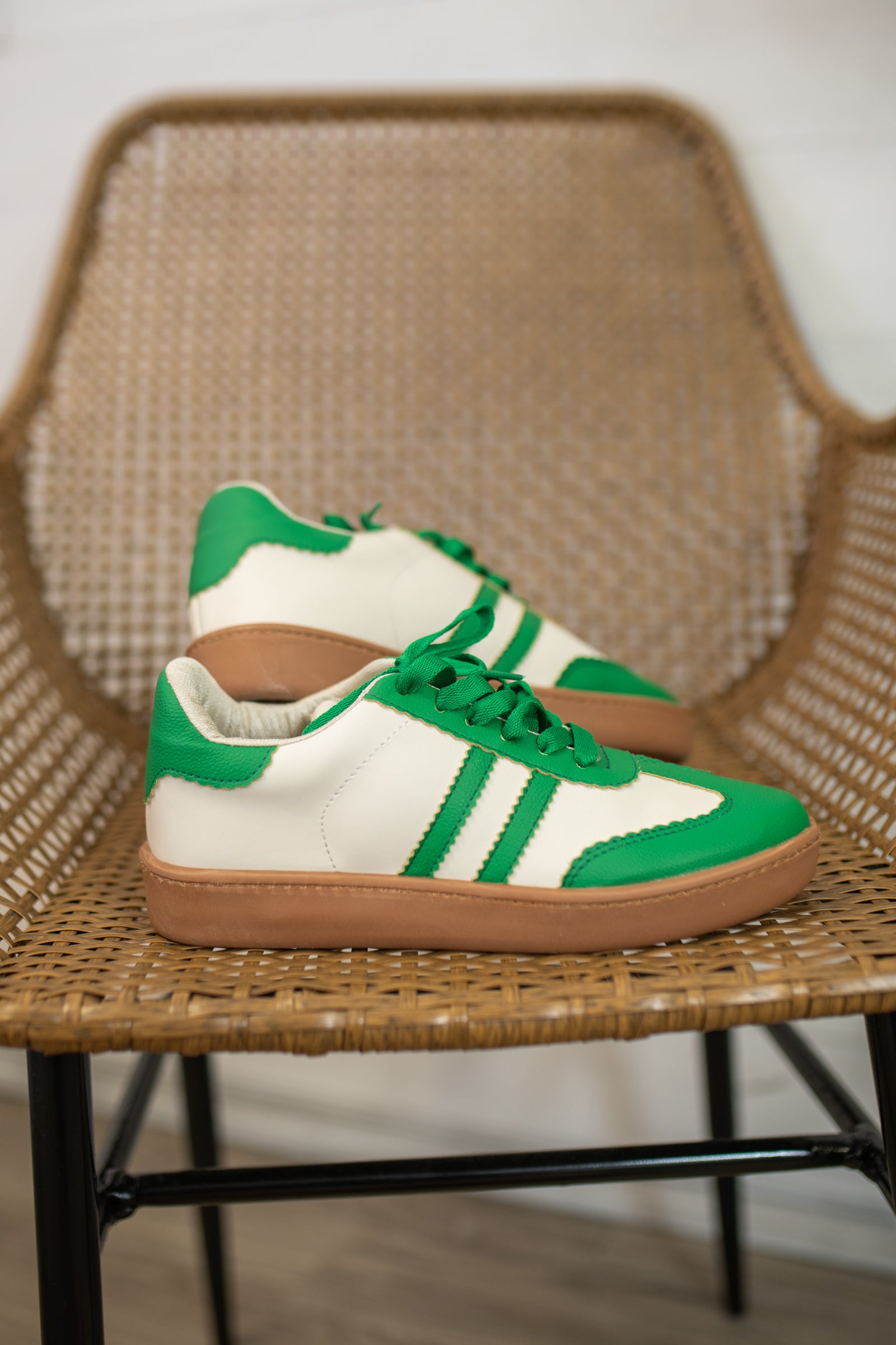 Miel 78 Sneakers-Green & White