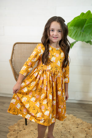 Twirl Dress-Dandelions In Fall