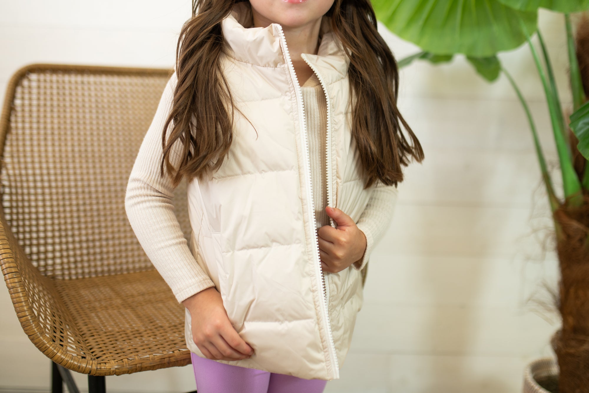 Puffer Vest- Almond