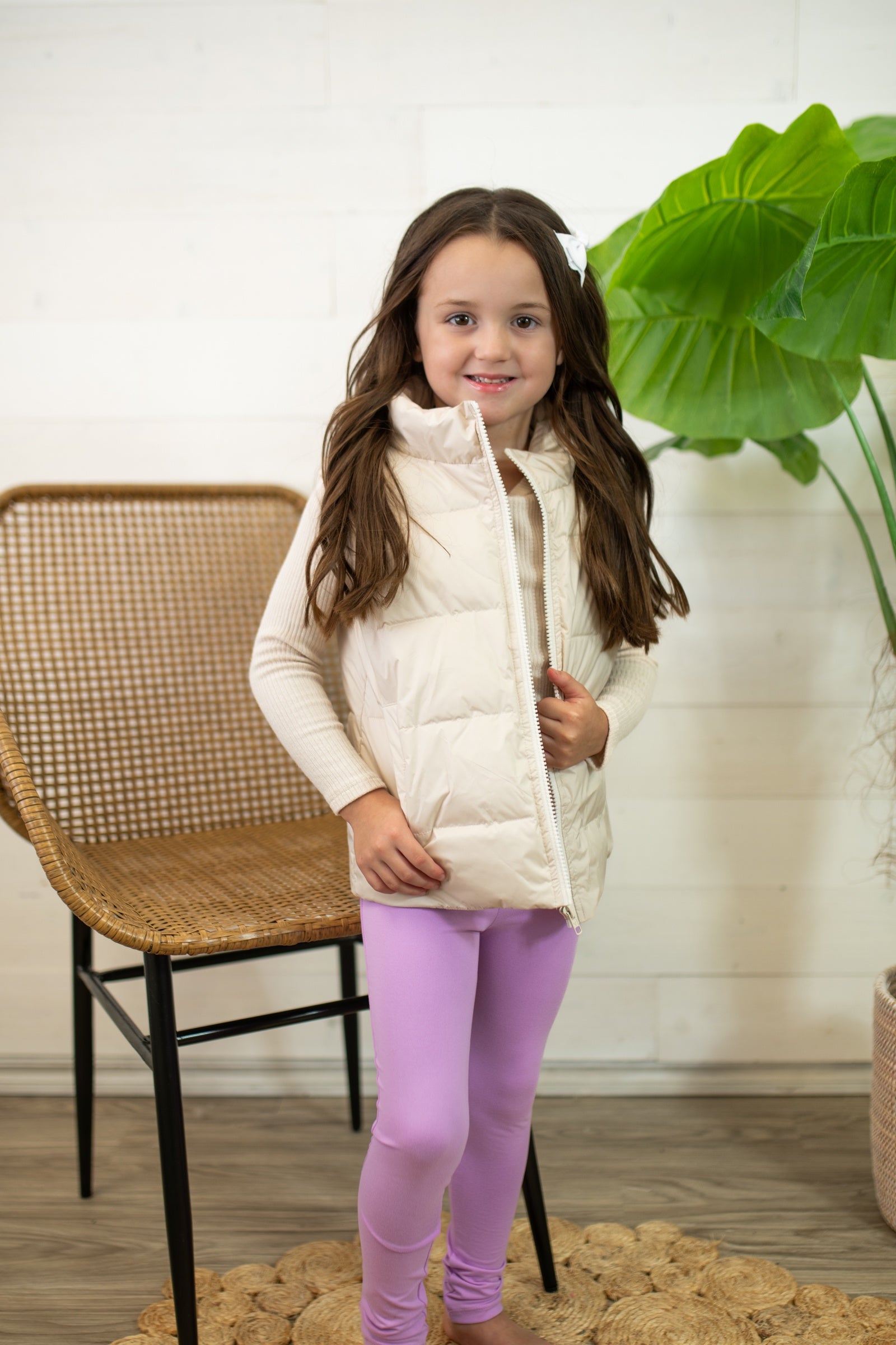 Puffer Vest- Almond