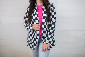 Black & White Checkered Light Weight Jacket