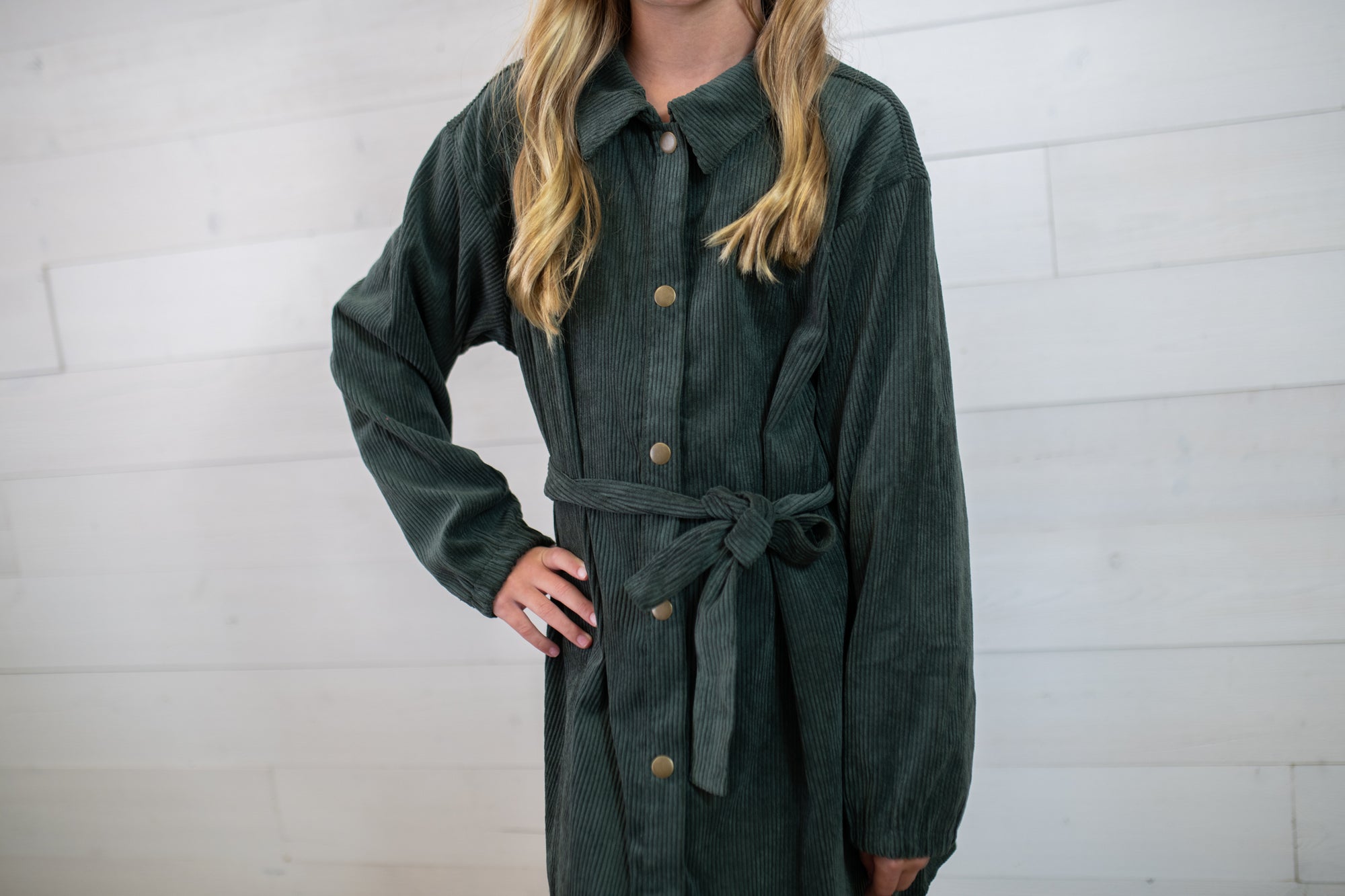 Vignette Shannon Coat Dress-Pine