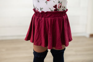 Skirted Bloomer-Burgundy Rose