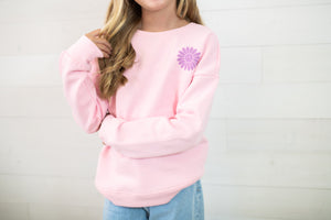 Good Vibes Only Sweatshirt-Pink