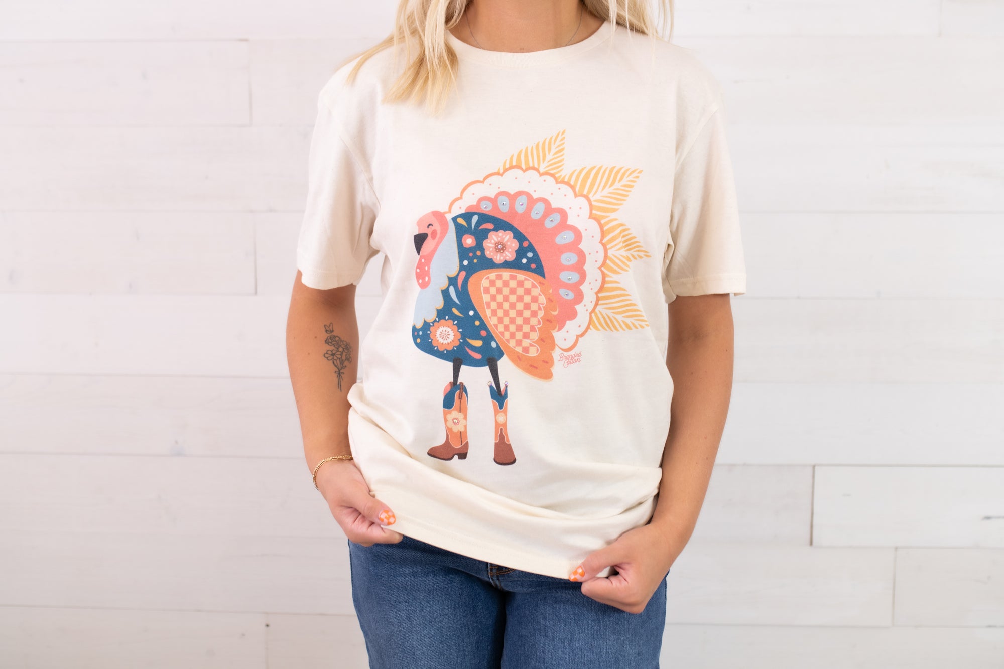 Turkey Boots Graphic Tee-Ivory