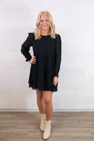 Hayden Los Angeles Black LS Dress