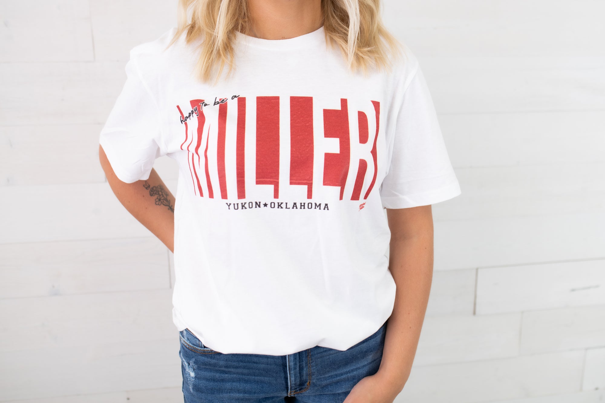 Happy To Be A Miller Graphic Tee-White