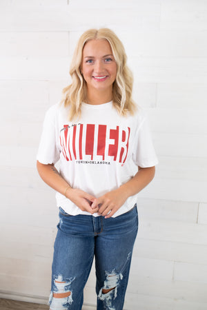 Happy To Be A Miller Graphic Tee-White