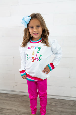 Azarhia White Merry & Bright Sweatshirt