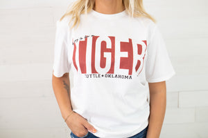 Happy To Be A Tiger Graphic Tee-White