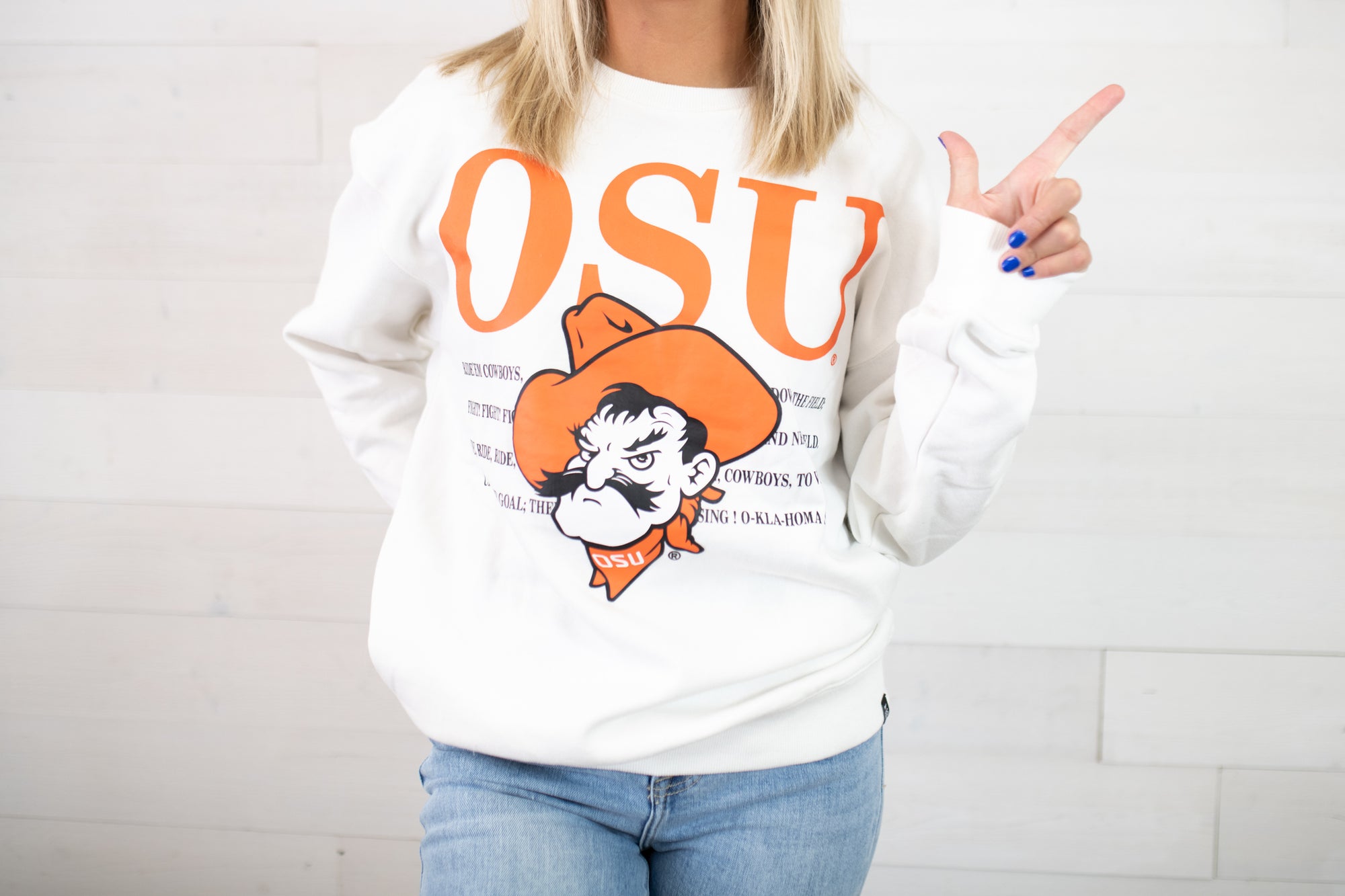 gameday SOCIAL White Oklahoma State Sweatshirt