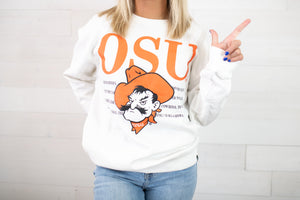 gameday SOCIAL White Oklahoma State Sweatshirt