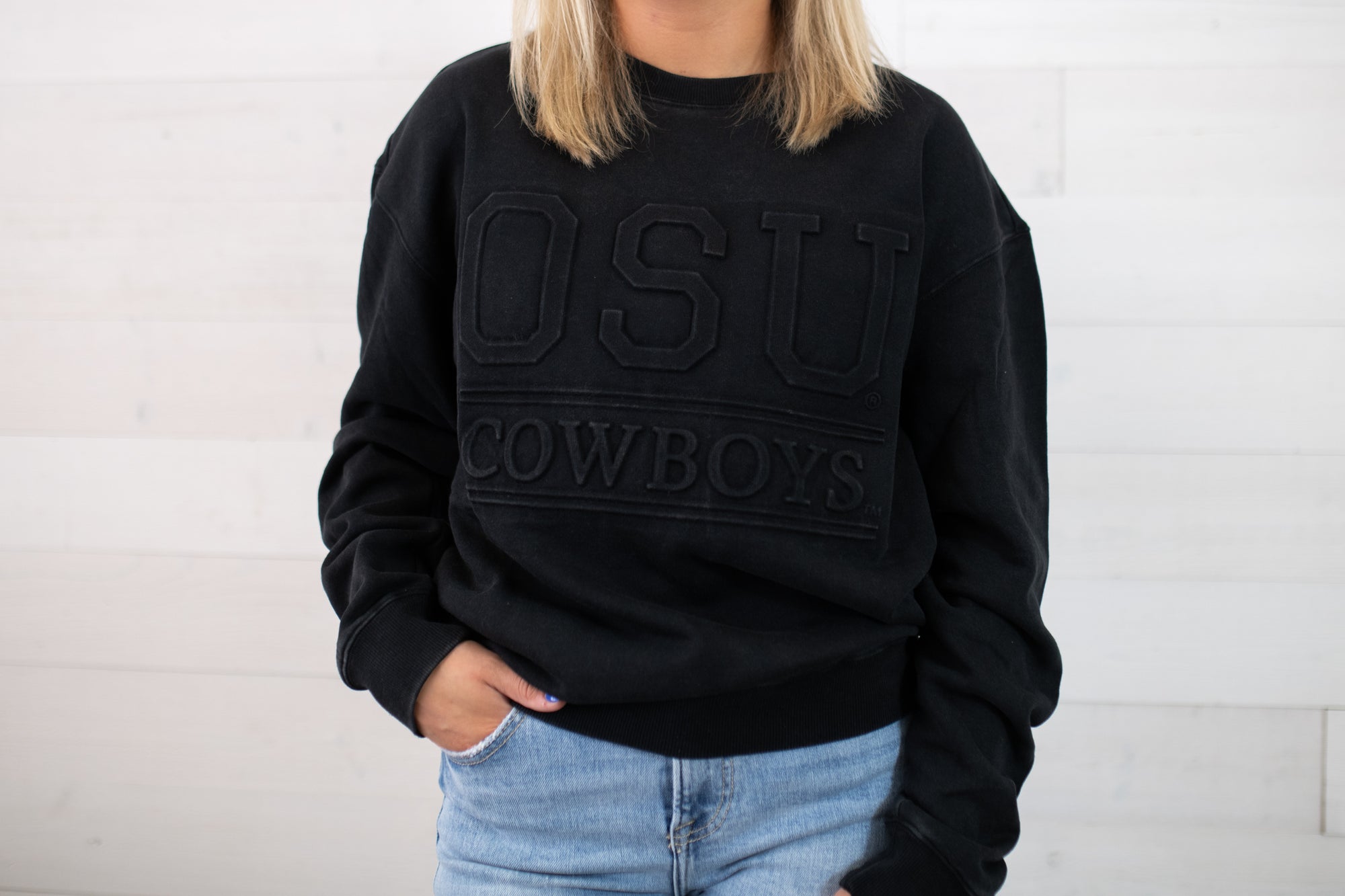 gameday SOCIAL Black Oklahoma State Sweatshirt