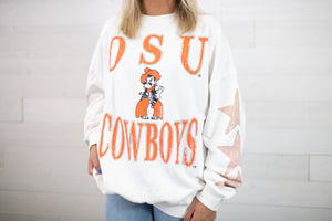 gameday SOCIAL White Oklahoma State Wynnstar Sweatshirt