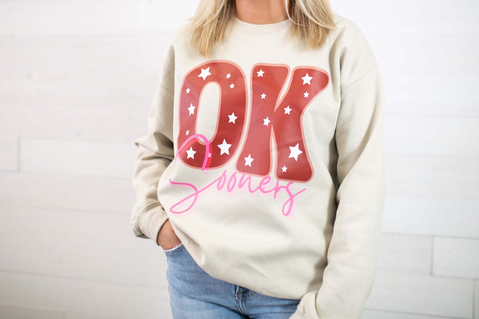 XO, Hannah OK OU Sweatshirt-Natural