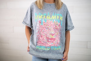 Dreamer World Tiger Vintage w/ Rolled Cuff-Grey