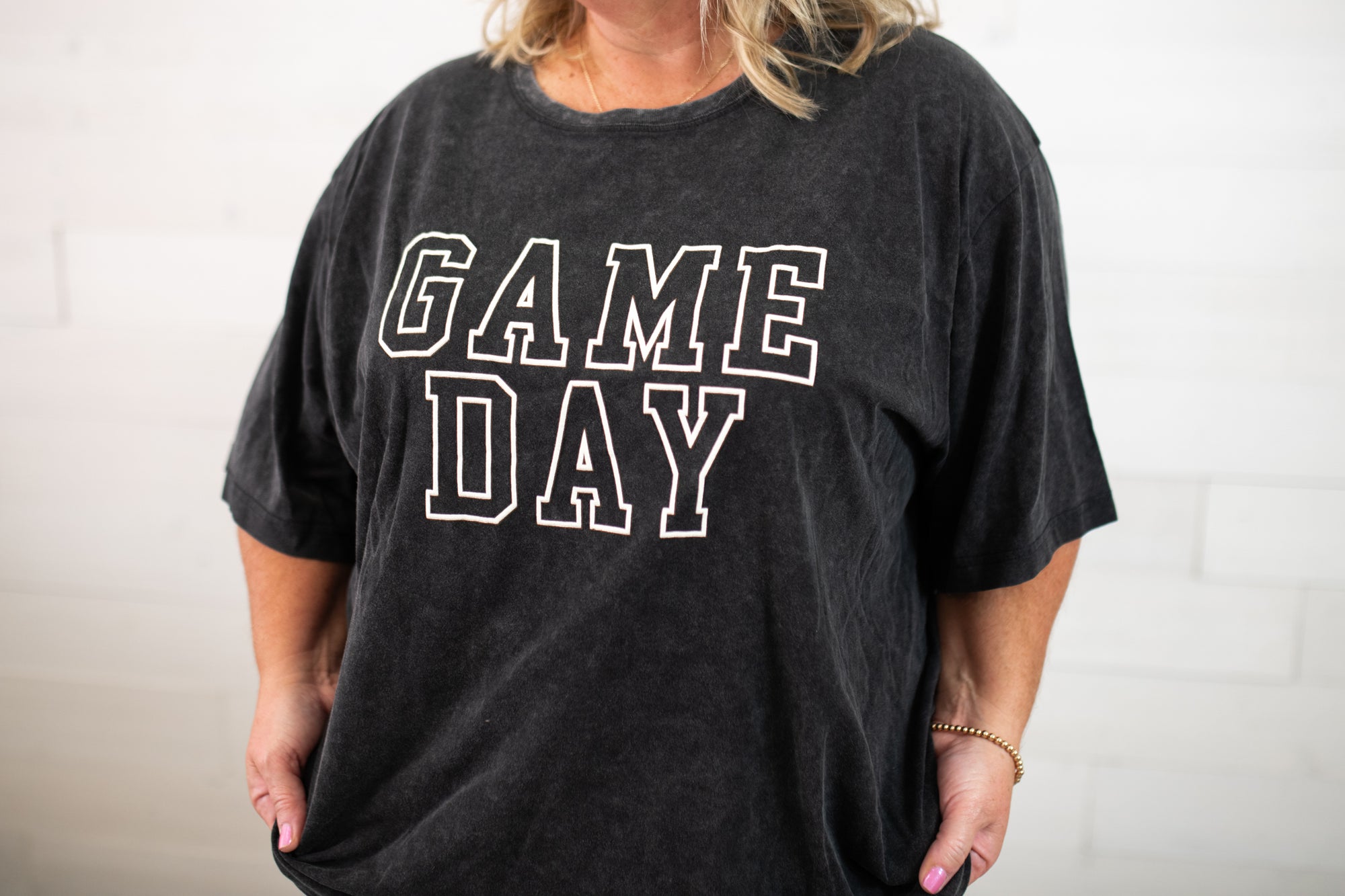 Vintage Gameday Puff SS Graphic Tee-Black