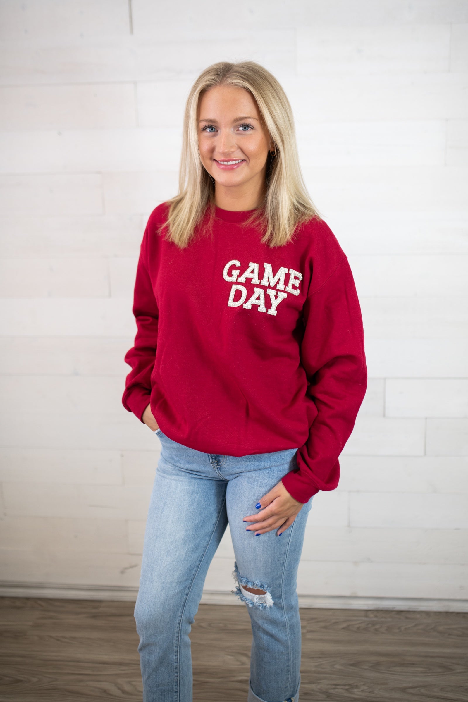 Raisin Arrows Game Day Sweatshirt-Red