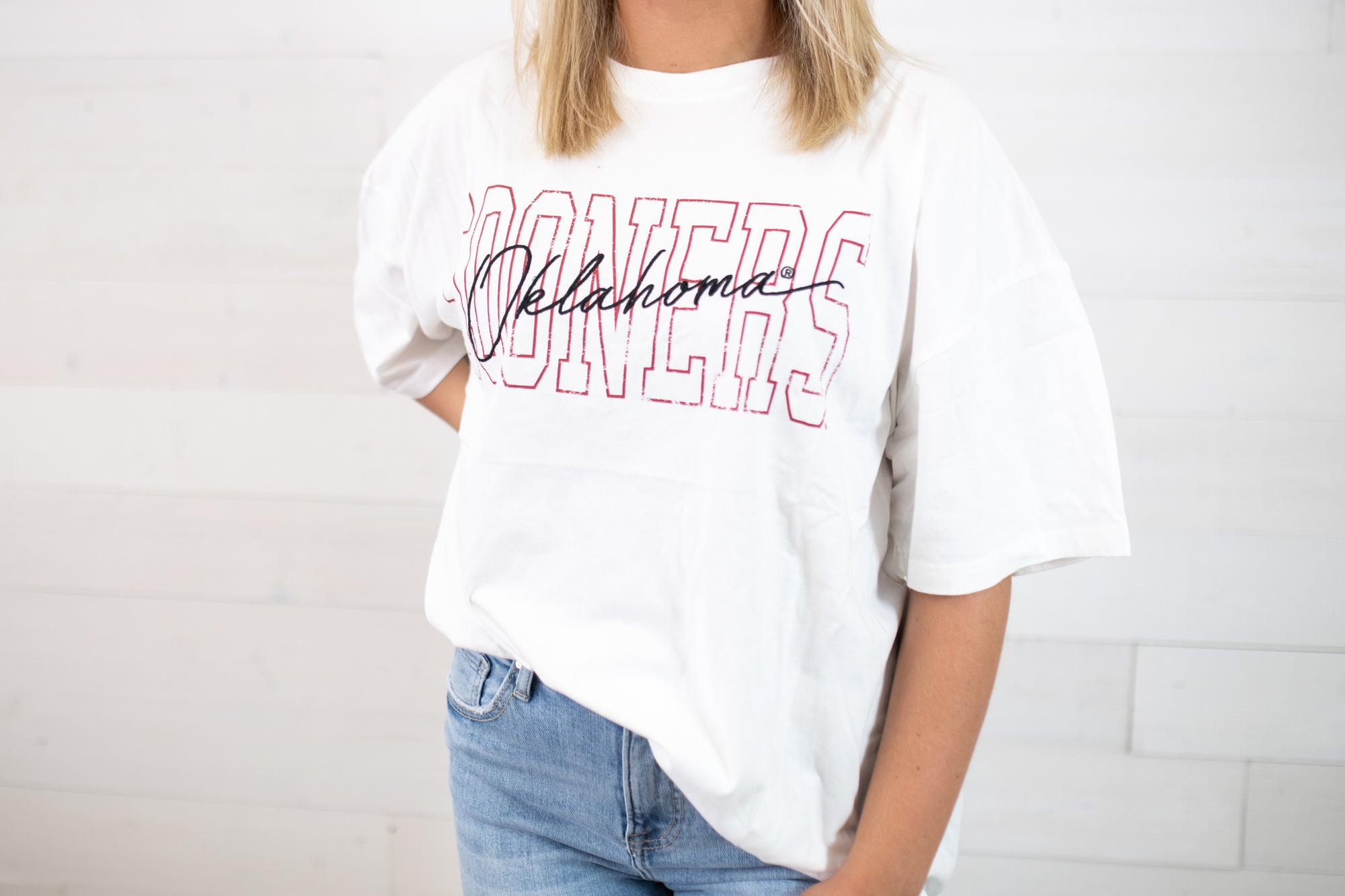 gameday SOCIAL White Oklahoma Owens Oversized Graphic Tee