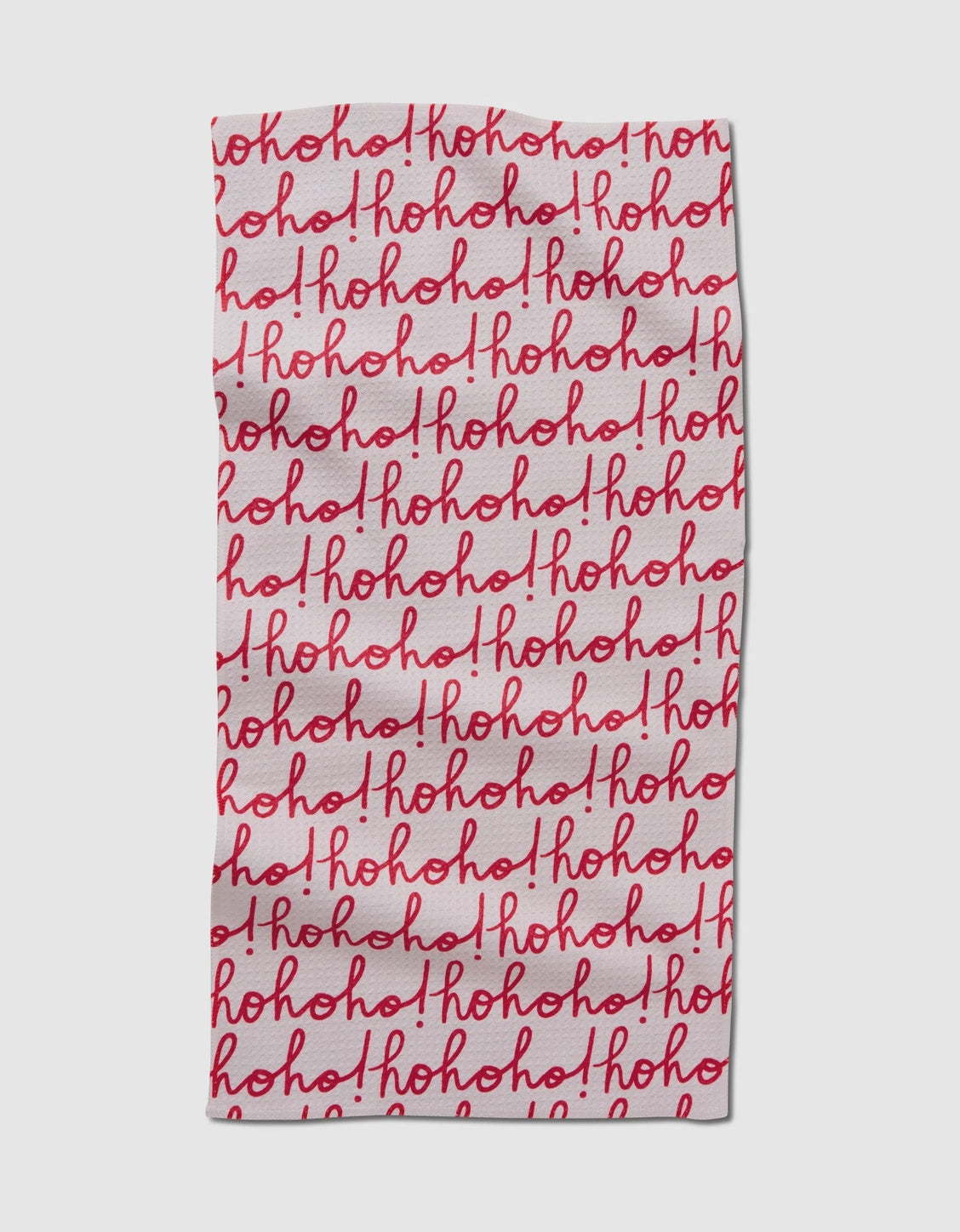 Geometry Bar Towel-Ho Ho Holiday Red