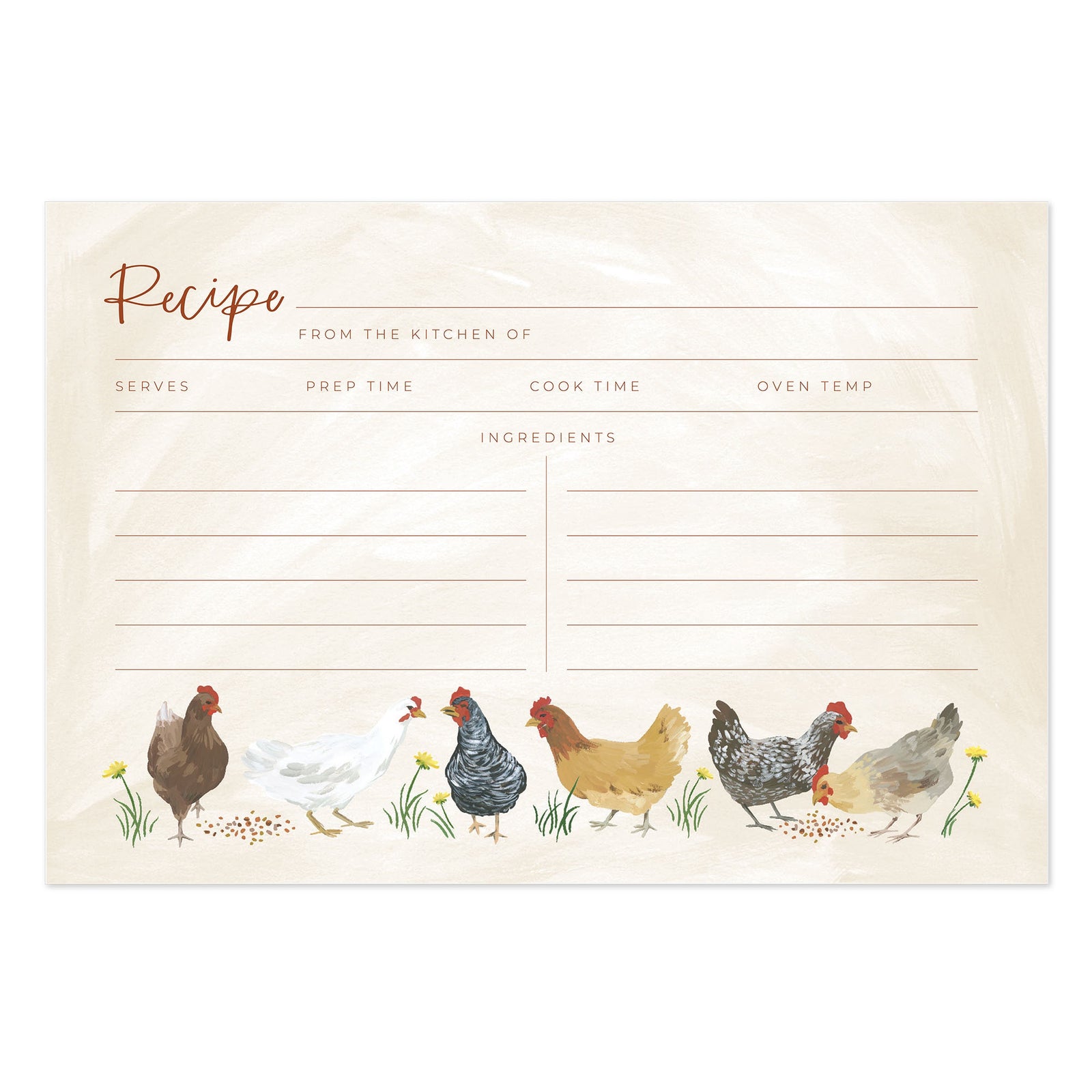 Chicken Meadows Recipe Card