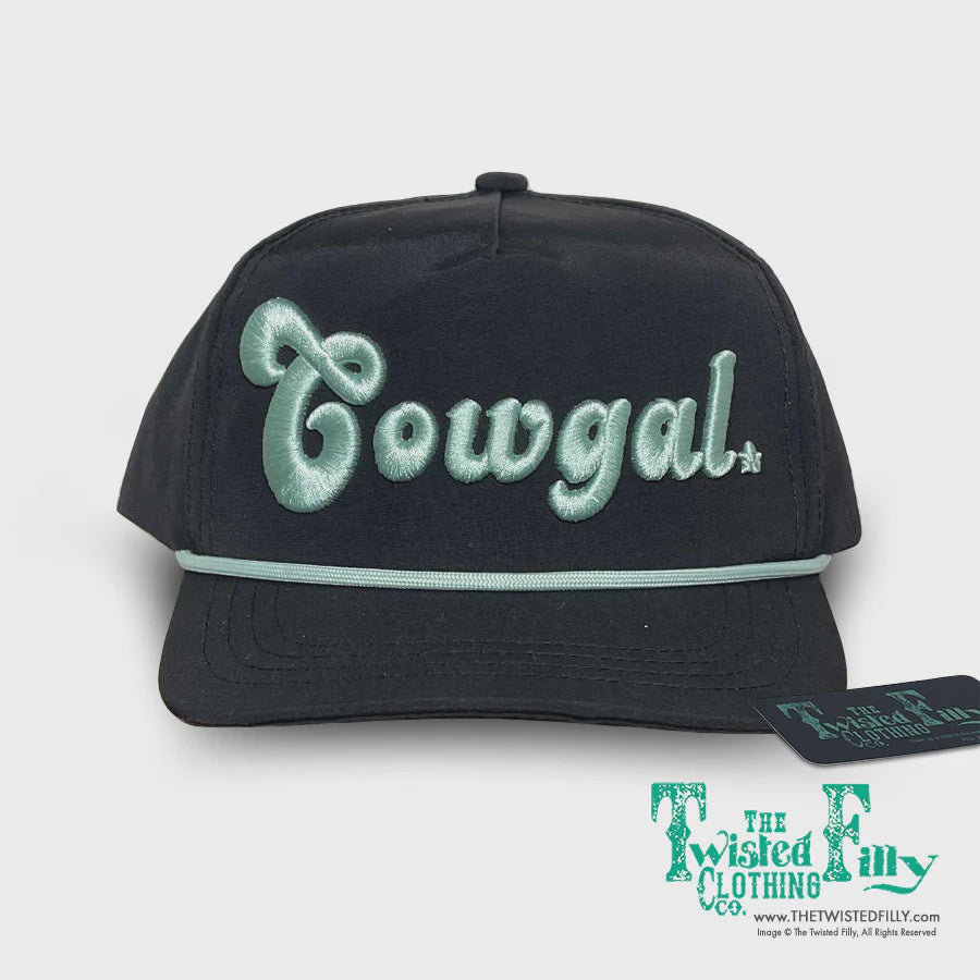 Cowgal Infant/Toddler Black & Turquoise Trucker Hat