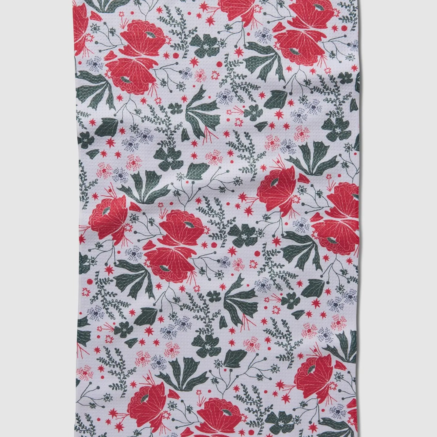 Geometry Kitchen Tea Towel-Poinsetta Bramble